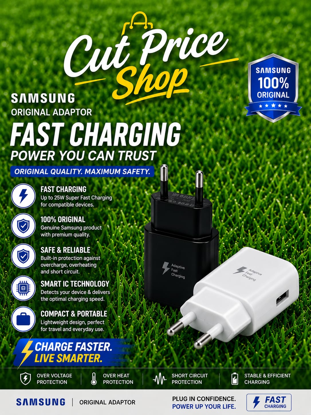 100% Original Samsung 25W Super Fast Charging Wall Adapter