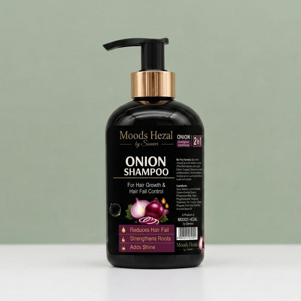 Moods Hezal by Sameer – Onion Shampoo & Conditioner (2-in-1 Hair Fall Control & Growth)